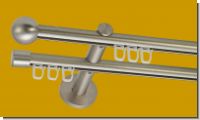 Gardinenstange Innenlaufsystem 16mm Edelstahl Design Kugel