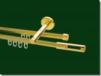Gardinenstange Innenlauf Messing glanz Design 16mm Modell Lino