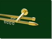 Gardinenstange Innenlauf Messing glanz Design 16mm Modell Patron