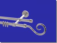 Gardinenstange Chrom glanz Design 16mm Modell Roma