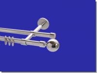 Gardinenstange Chrom glanz Design 16mm Modell Ball