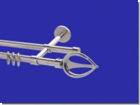 Gardinenstange Chrom glanz Design 16mm Modell Flamme