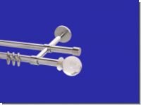 Gardinenstange Chrom glanz Design 16mm Modell Glasklar