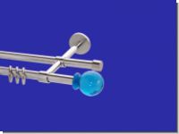 Gardinenstange Chrom glanz Design 16mm Modell Ozeanblau