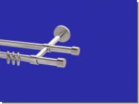 Gardinenstange Chrom glanz Design 16mm Modell Kappe