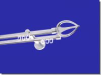 Gardinenstange Innenlauf Chrom glanz Design 16mm Modell Flamme