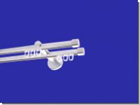 Gardinenstange Innenlauf Chrom glanz Design 16mm Modell Kappe