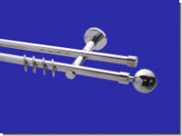 Gardinenstange Chrom glanz 16mm Modell Ball Tr�ger 2