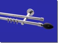Gardinenstange Chrom glanz 16mm Modell Tr�ne Tr�ger 2