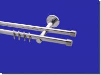 Gardinenstange Chrom glanz 16mm Modell Kappe Tr�ger 2
