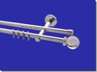 Gardinenstange Chrom glanz 16mm Modell Glasklar Tr�ger 2