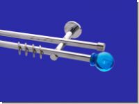 Gardinenstange Chrom glanz 16mm Modell Ozeanblau Tr�ger 2