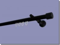 Gardinenstange  schwarz  Innenlaufsystem 20 mm Modell Poker