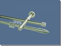 Gardinenstange Rundrohr/Innenlauf Edelstahl 16 mm Rillenpatrone