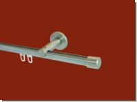 Gardinenstange Innenlauf Edelstahldesign 20 mm Kappe