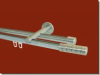 Gardinenstange Innenlauf doppel. Edelstahldesign 20 mm Alfonso