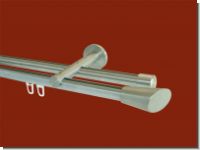 Gardinenstange Innenlauf doppel. Edelstahldesign 20 mm Andres