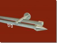Gardinenstange Innenlauf doppel. Edelstahldesign 20 mm Armando