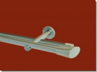 Gardinenstange Rundrohr/Innenlauf Edelstahldesign 20 mm Andres