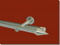 Gardinenstange Rundrohr/Innenlauf Edelstahldesign 20 mm Armando