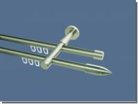 Gardinenstange Innenlaufsystem Edelstahl 16mm Rillenpatrone dppl