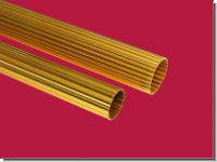 Gardinenstangen Rohr Messing glanz kanneliert 28 mm �