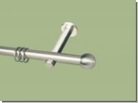 Gardinenstange Edelstahl 20 mm kleine Kugel