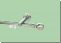 Gardinenstange Edelstahl Innenlauf 20mm Rillenkugel einl.