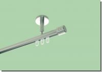 Gardinenstange Decke Edelstahl Innenlauf 20mm Rillenkappe 1lfg