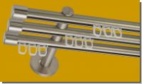Gardinenstange Innenlaufsystem 3 l�ufig 16mm Modell Kappe