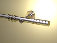 Vorhangstangestange Nickel geb 20 mm Alfonso