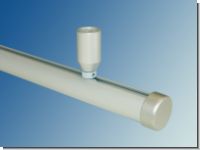 Gardinenstange 20mm  Innenlaufsystem Alu silber 1 lfg mit Decken