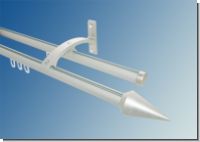 Gardinenstange Aluminium Silber Metall Kegel 2lfg