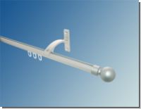 Gardinenstange 20mm  Innenlaufsystem Alu silber 1 lfg  Modell Ku