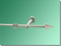 Gardinenstange Nickel geb�rstet 12mm Palma 1 l�ufig