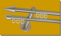 Gardinenstange Innenlaufsystem 16mm Edelstahl Design Kegel