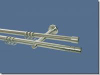 Gardinenstange Edelstahl Rundrohr 16mm Jolly doppell�ufig