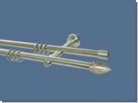 Gardinenstange Edelstahl Rundrohr 16mm Tr�ne mit Kupfer doppell�