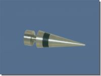 Endst�ck Bicolor schwarz Edelstahl f�r 16mm Gardinenstangen