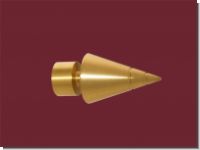 Endst�ck Rillenkegel messing matt f�r 20mm�