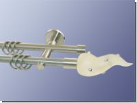 Gardinenstange doppell. Nickel geb. 16 mm Cephei