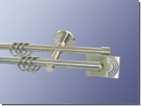 Gardinenstange doppell. Nickel geb. 16 mm Antares