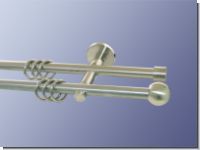 Gardinenstange doppell. Nickel geb. 16 mm Orionis