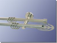 Gardinenstange doppell. Nickel geb. 16 mm Algethi