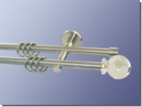 Gardinenstange doppell. Nickel geb. 16 mm Doradus