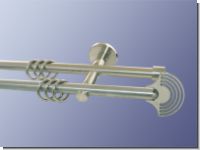 Gardinenstange doppell. Nickel geb. 16 mm Epsilon