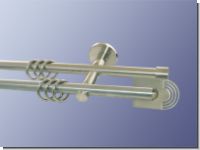 Gardinenstange doppell. Nickel geb. 16 mm Mintaka