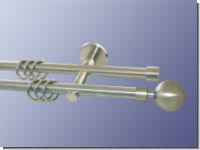 Gardinenstange doppell. Nickel geb. 16 mm Eltanin