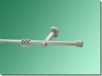 Gardinenstange Nickel geb�rstet 12mm Kappe 1 l�ufig