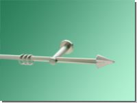 Gardinenstange Nickel geb�rstet 12mm Palma 1 l�ufig geschl.